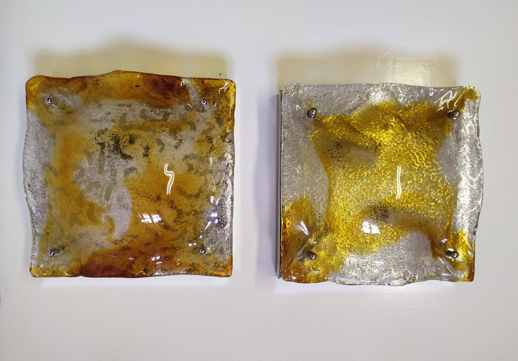 Murano Glass Wall Lights by Toni Zuccheri for Mazzega, 1970s, set of 2