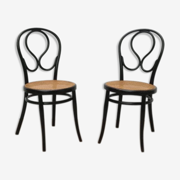 Paire de chaises bistrot Thonet modèle Omega