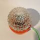 Vintage orange transparent glass ball lamp