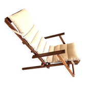 Authentic Børge Mogensen chaise longue (Model 50) with footrest – Danish M
