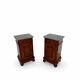A pair of antique walnut bedside tables from the 1890s.