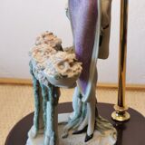 Lamp art deco biscuit and brass