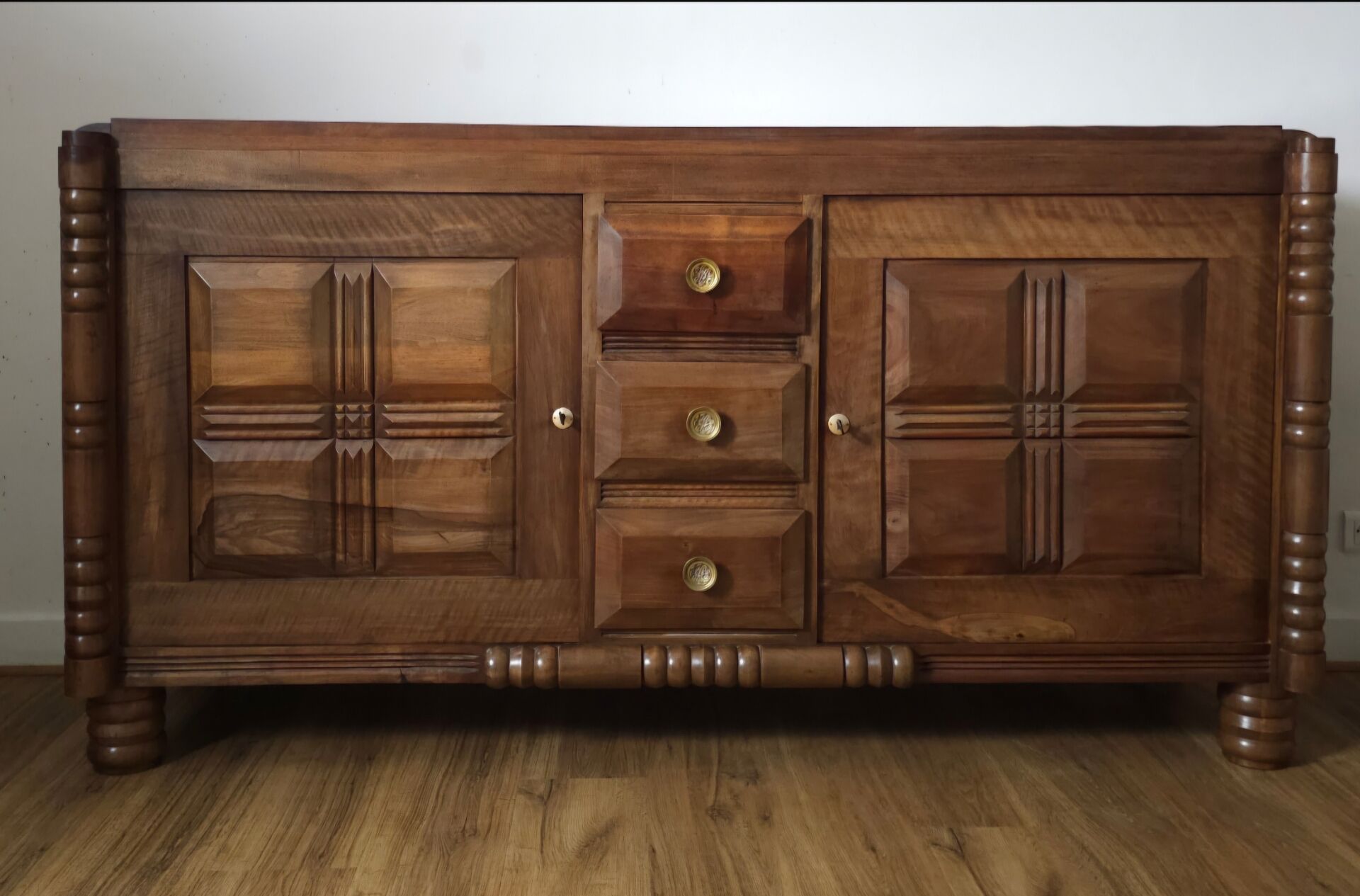 Solid Walnut Buffet, Art Deco, Circa 1940