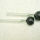Set of 2 bubbled blown glass vases