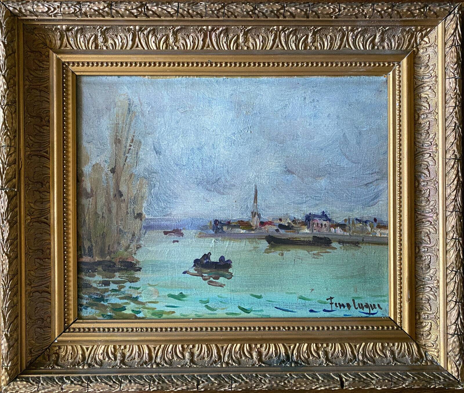 HST painting signed Georges FERRO-LA GREE (born 1941) Landscape of Loire Bréhémont?