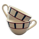 Paire de tasses décor basque