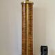 Vintage lamp Roche Bobois brass / wood veneer