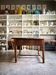 Round wooden farmhouse table