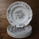 Set of 6 deep plates in half porcelain from Lunéville.