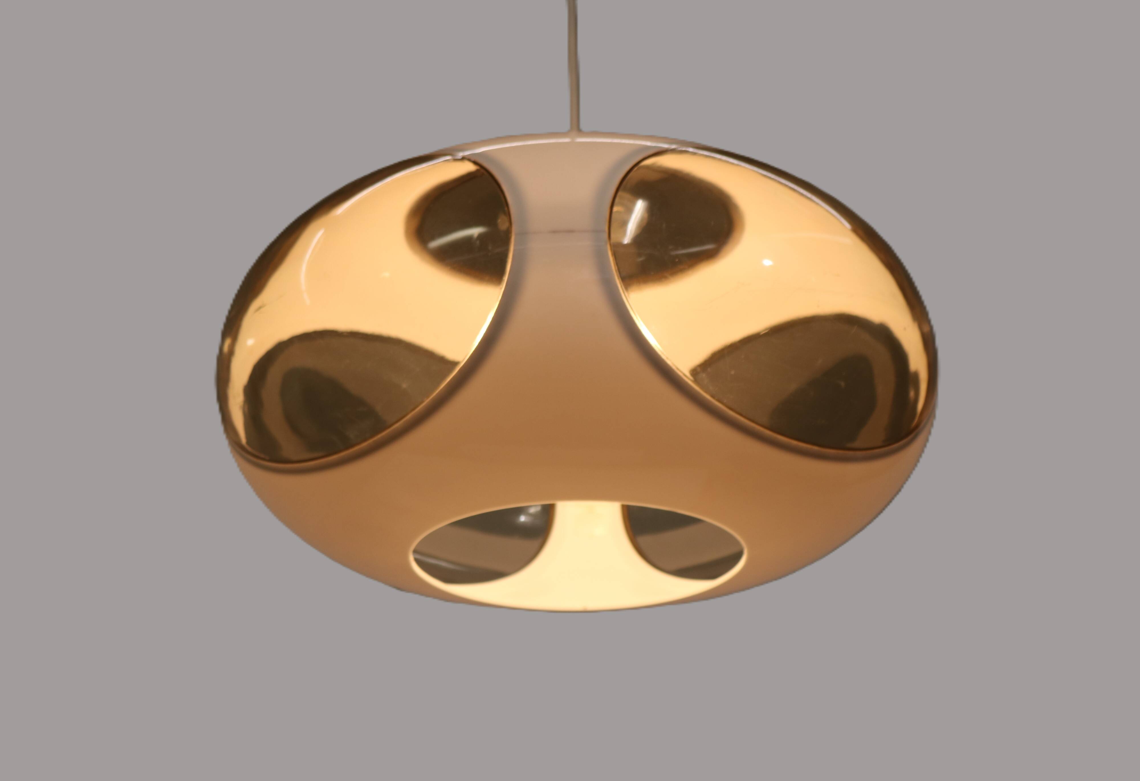 Space age bug eye UFO ceiling lamp *** Massive *** white model *** Belgium