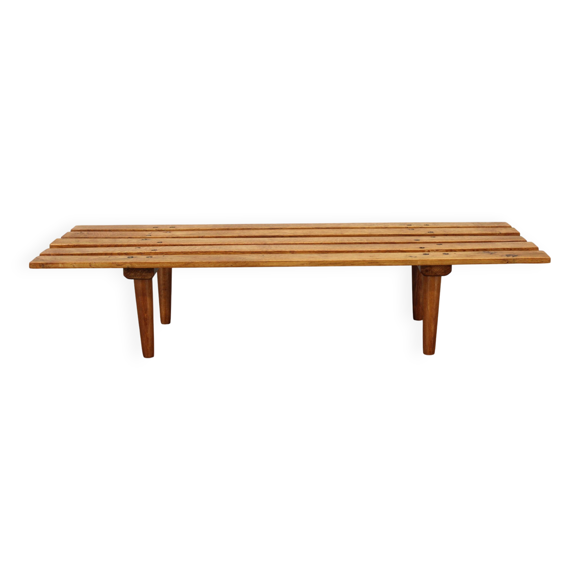 1970s Wooden Flower Pot Bench, Czechoslovakia