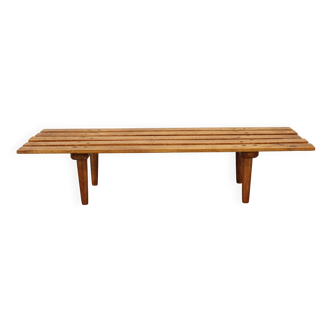 1970s Wooden Flower Pot Bench, Czechoslovakia