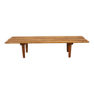 1970s Wooden Flower Pot Bench, Czechoslovakia