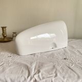 Vintage white ceramic wall-mounted soap dish