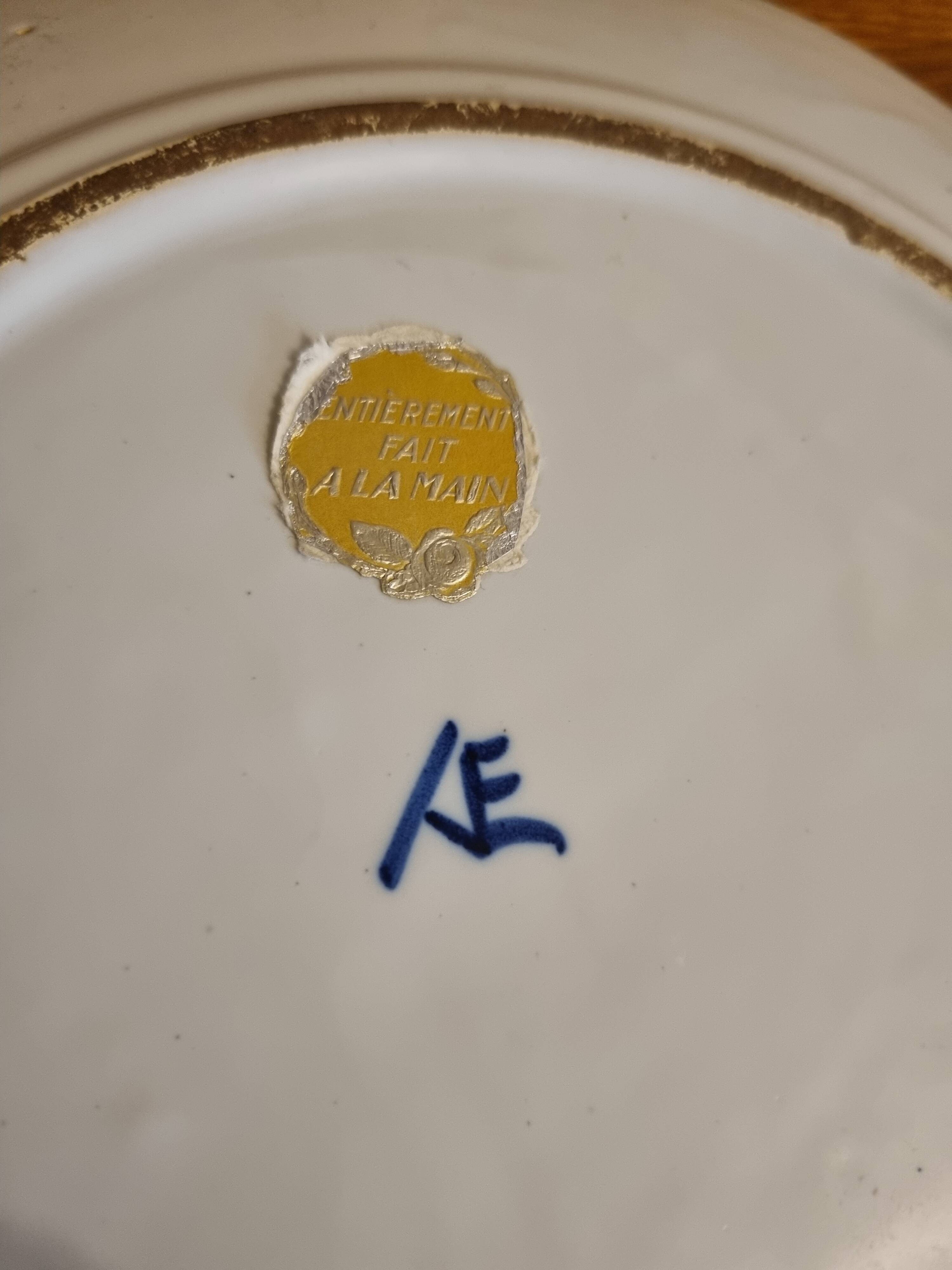 Malicorne earthenware plate Emile Teissier