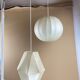 Pair space age cocoon hanging lamps, Germany 1960s