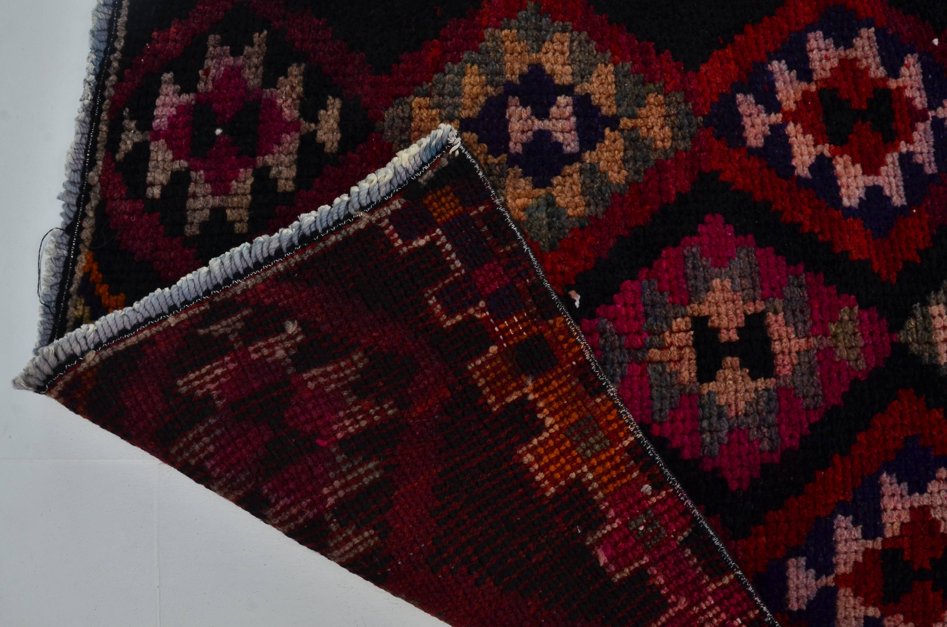 Extra Long Oushak Vintage Runner Rug