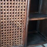 Furniture shelves in rattan 70s