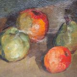 Still life with apples dated 1931 signed A. Laurent