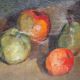 Still life with apples dated 1931 signed A. Laurent