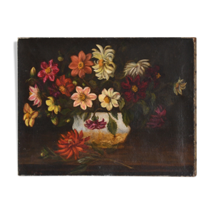 Huile sur toile bouquet