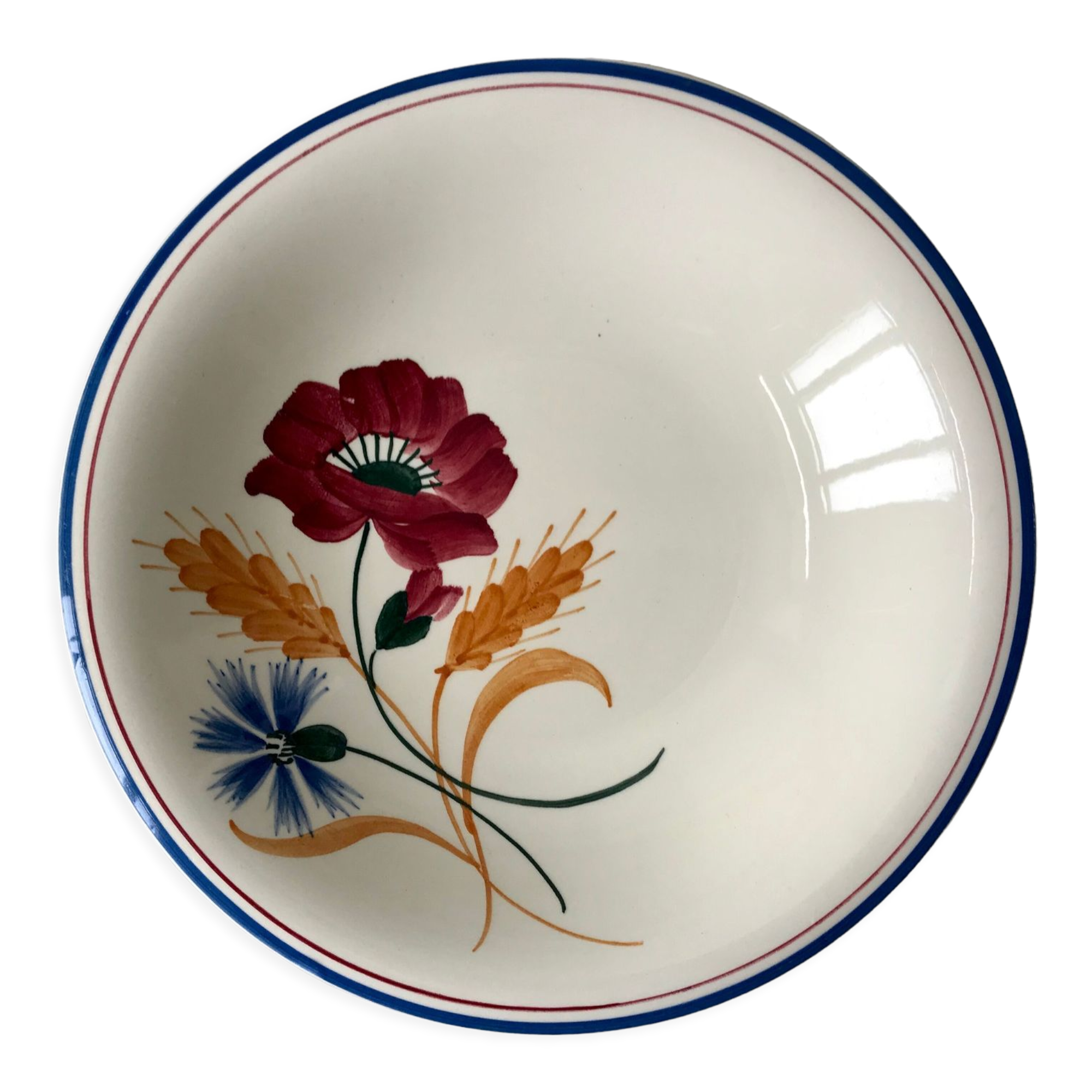 Hollow dish earthenware of Onnaing model Messidor years 30-40