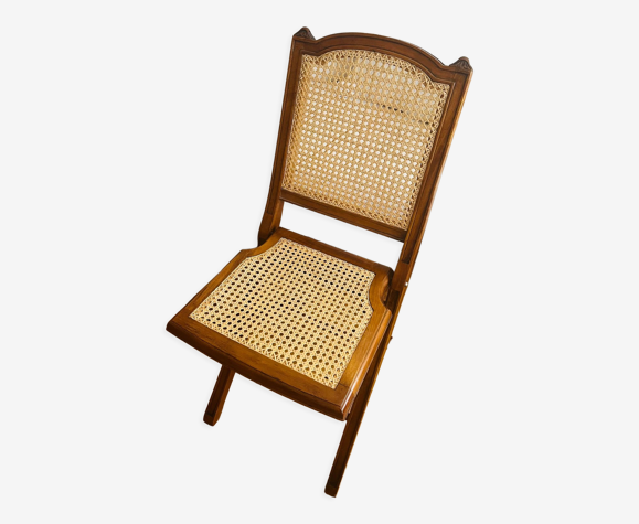 Chaise pliable cannage