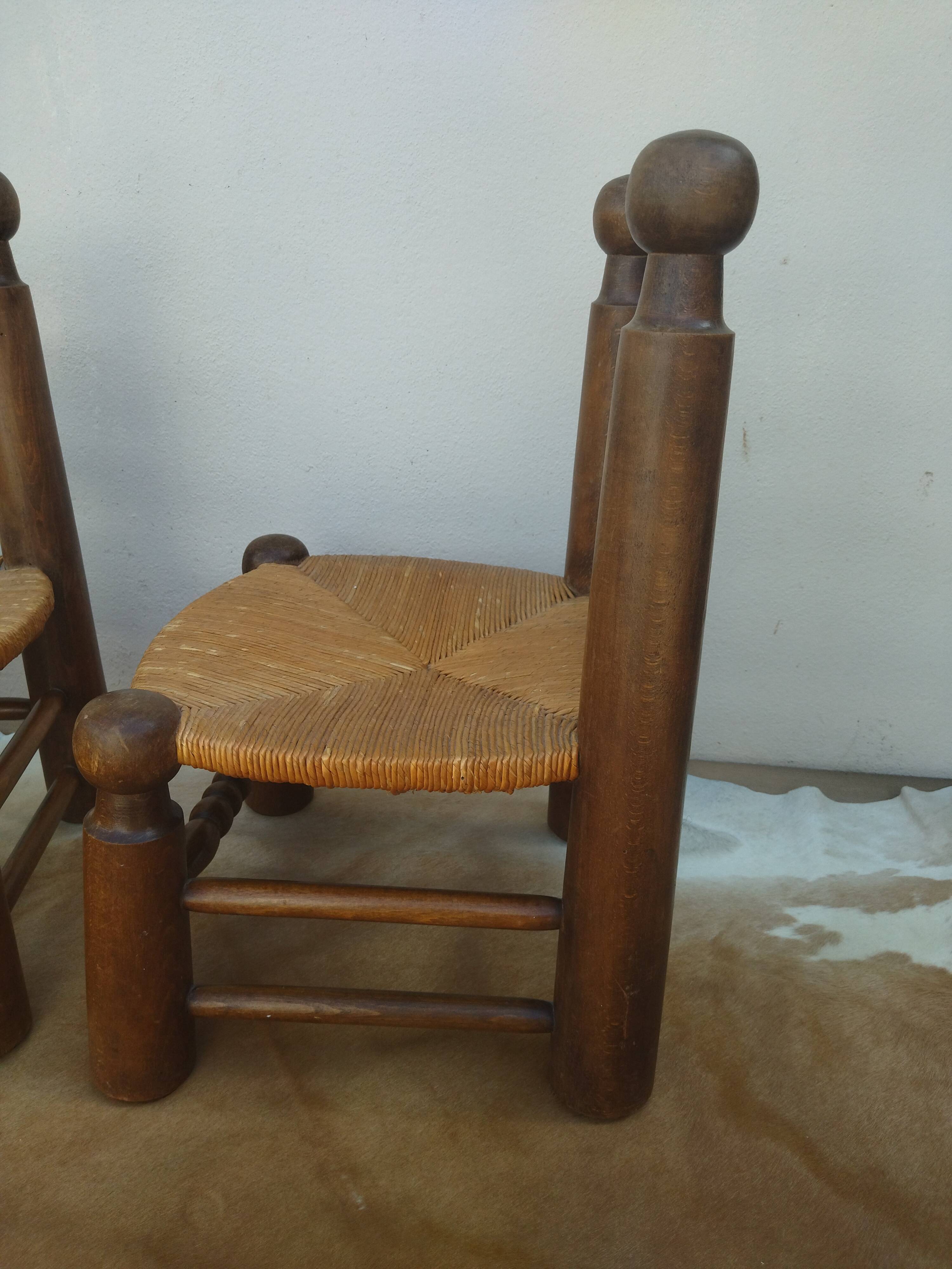 Pair of low mulched chairs