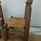 Pair of low mulched chairs