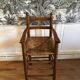 Chaise haute enfant bois massif vintage