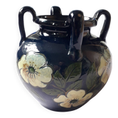 Antique Art Nouveau vase with a floral decoration.