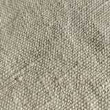 Round embroidered linen tablecloth