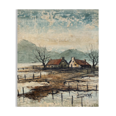 Table "Houses on the edge of the mountain" HST signed STERK