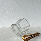 Antique faceted glass sugar bowl