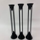 Set of 3 Post Modern candle sticks , 1980's