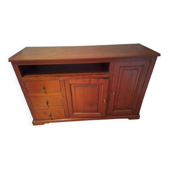 Solid cherry wood chest of drawers in Louis Philippe style