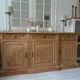 Buffet 3 doors of beautiful Louis XVI style in raw wood