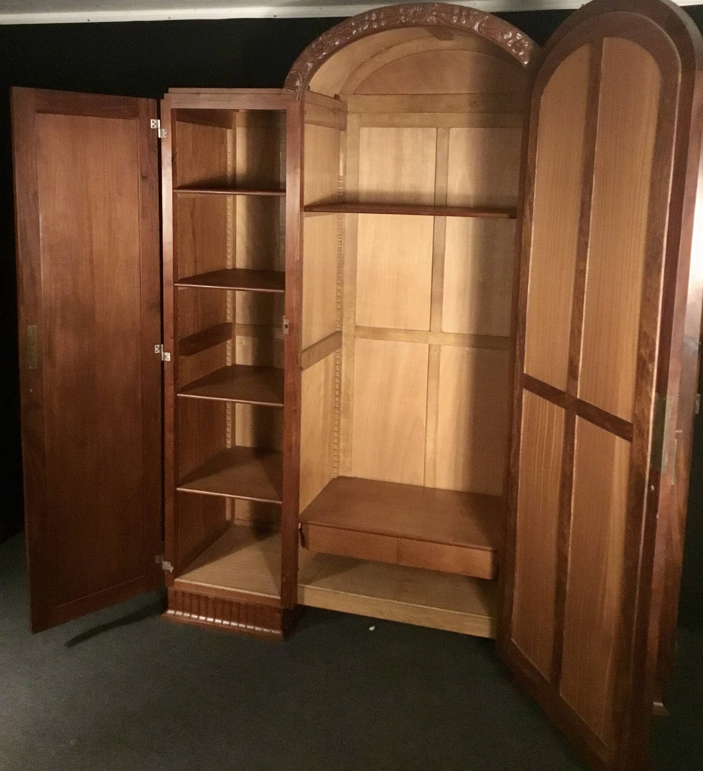 Art Deco mahogany wardrobe