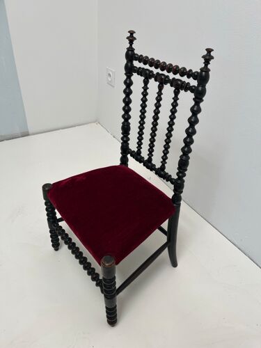 Children's chair Napoleon III wood turned black