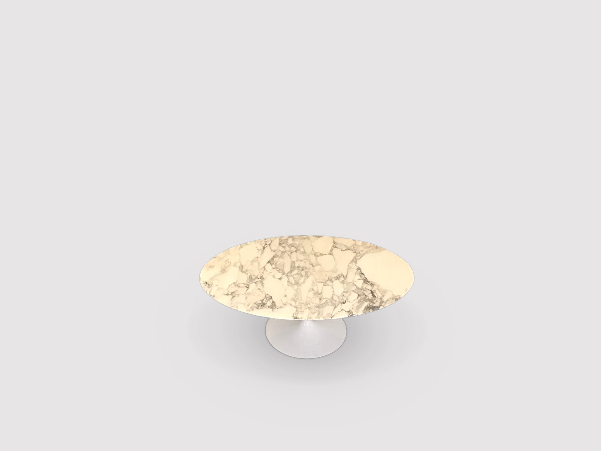 Tulip oval arabescato marble coffee table by Eero Saarinen for Knoll International 1990s