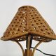 Lampe en bambou rotin cannage. Italie Années 50 60