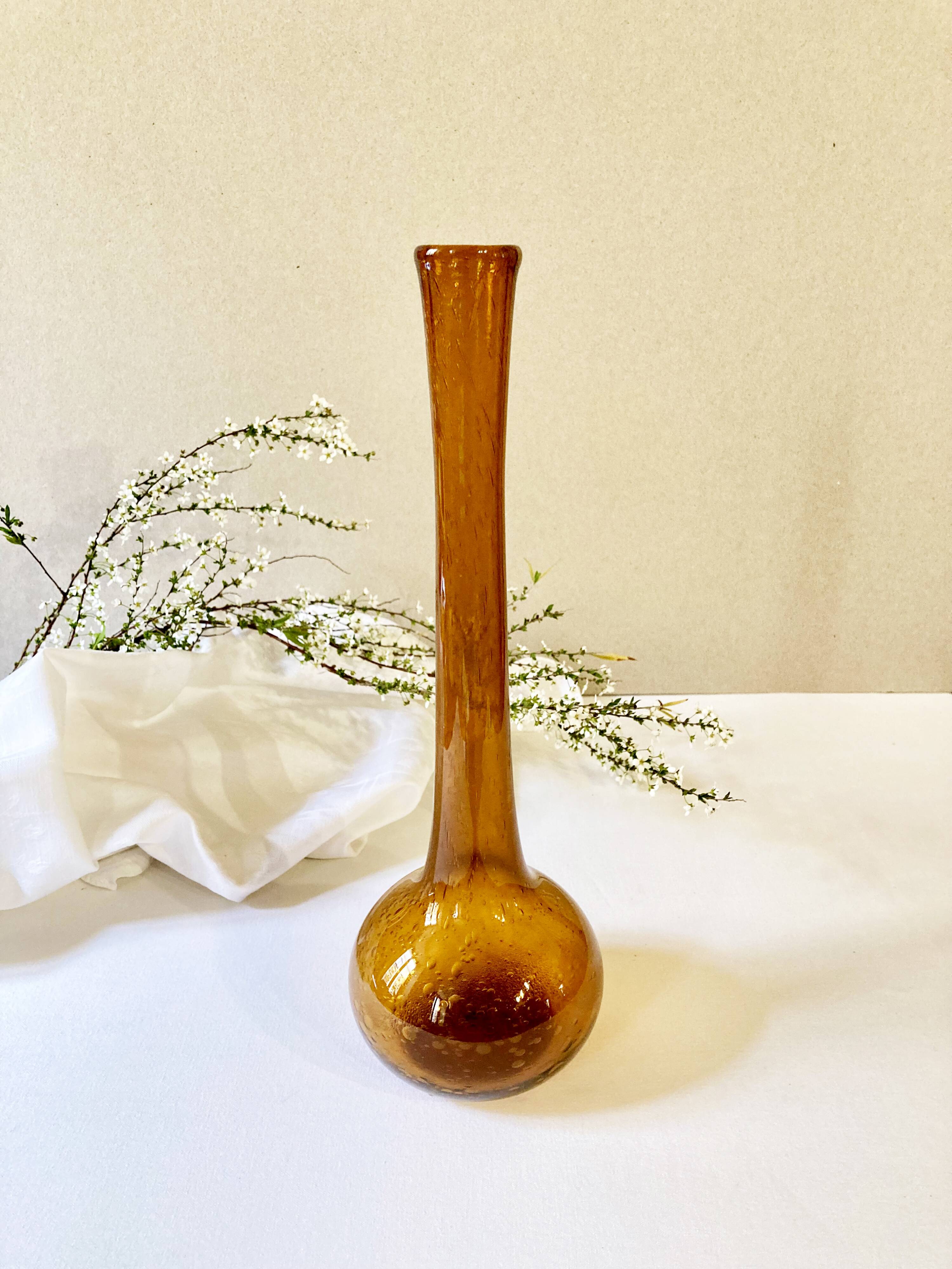 Biot bubble glass soliflore vase, 1950s