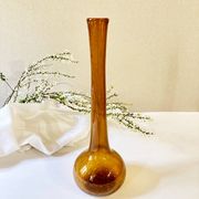 Vase soliflore en verre bullé de Biot, années 1950