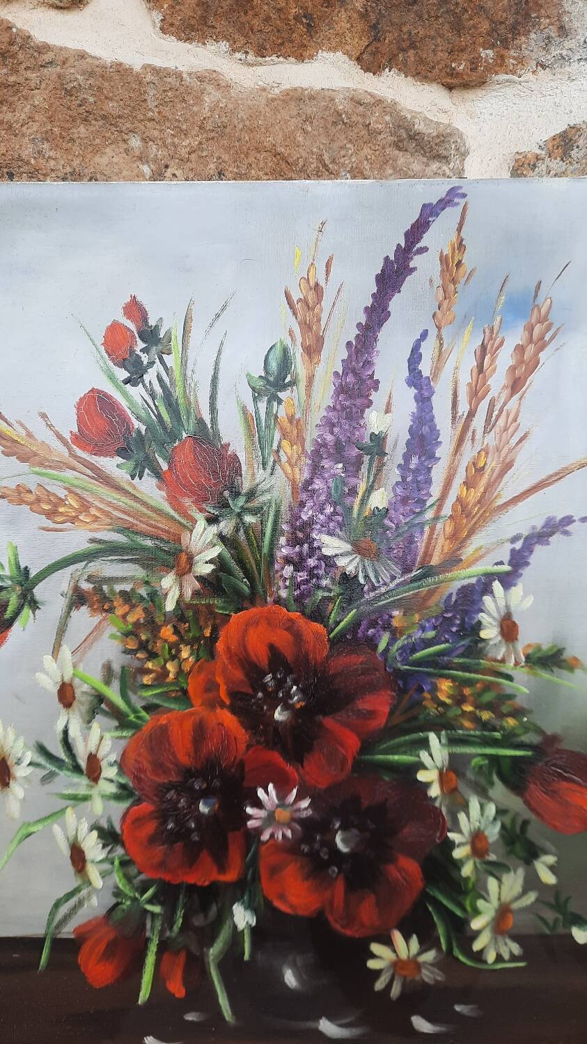 Painting painting bouquet of flowers