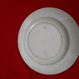 Plat à décor de frise bleu diam 28 cm