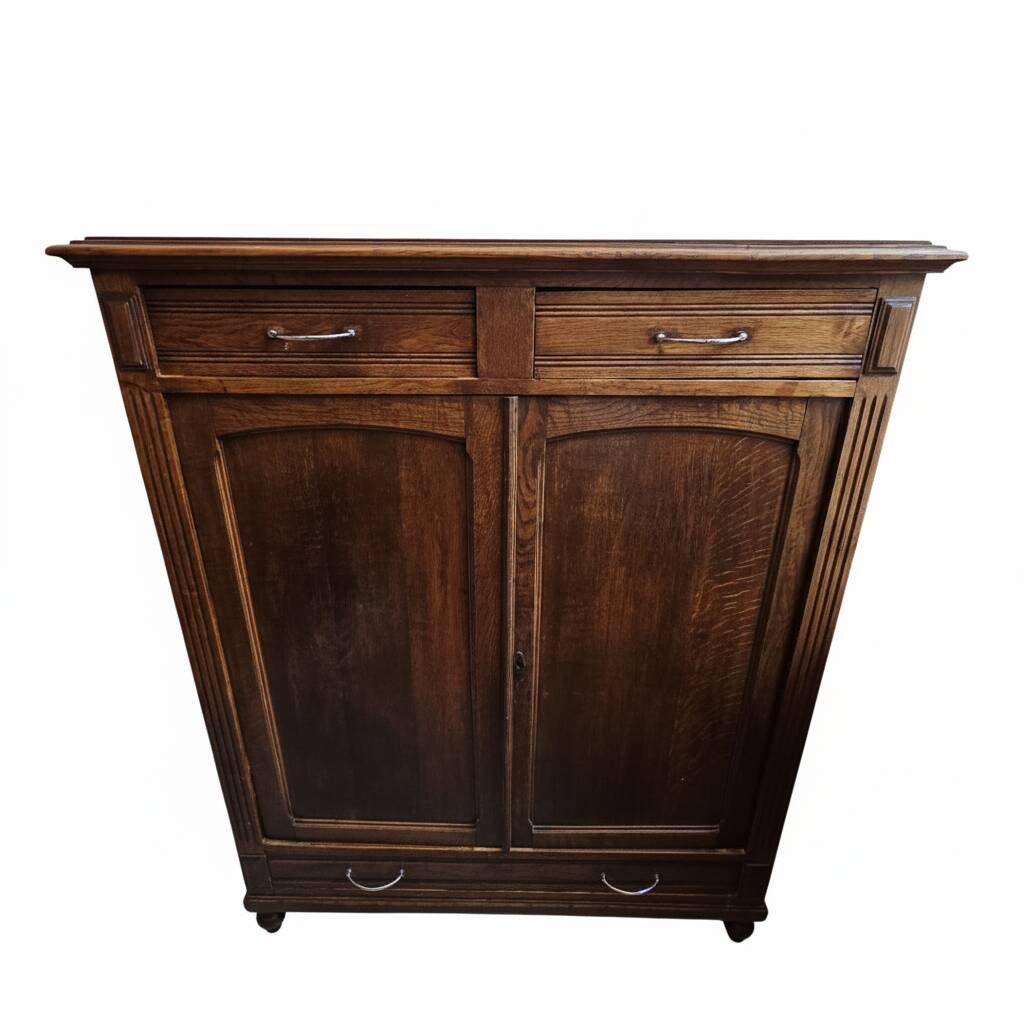 Meuble de rangement vintage en bois massif - élégance et authenticité
