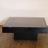 Coffee table in black lacquer 1970