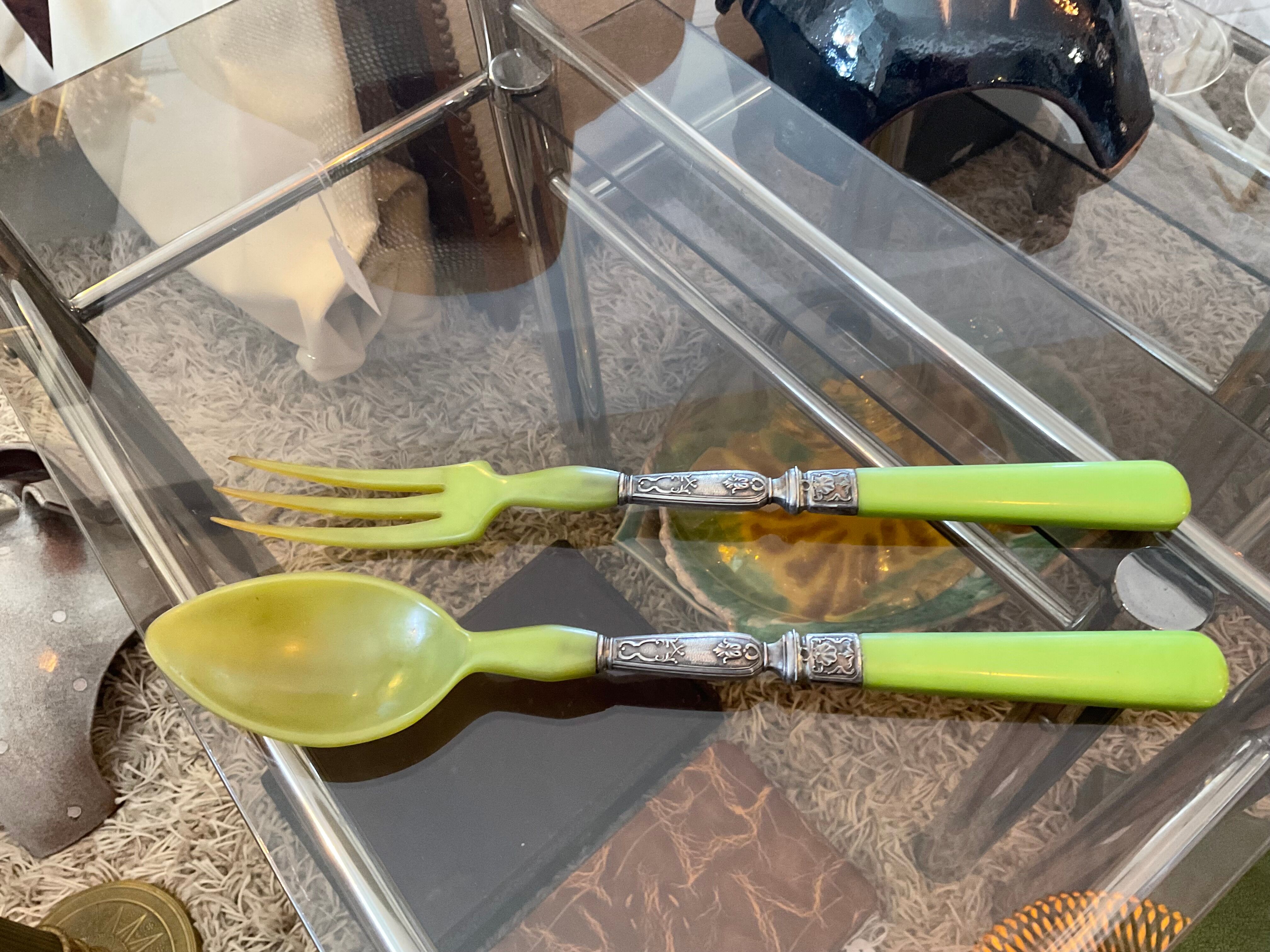 Salad cutlery .  1900