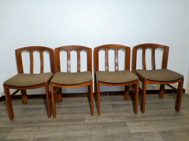 4 vintage wooden chairs