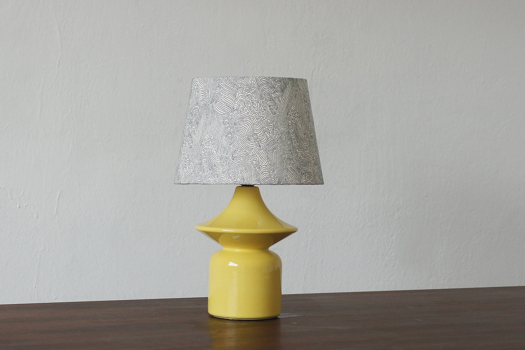 Yellow Ceramic Table Lamp by Hasle Keramik, Denmark, 1970s